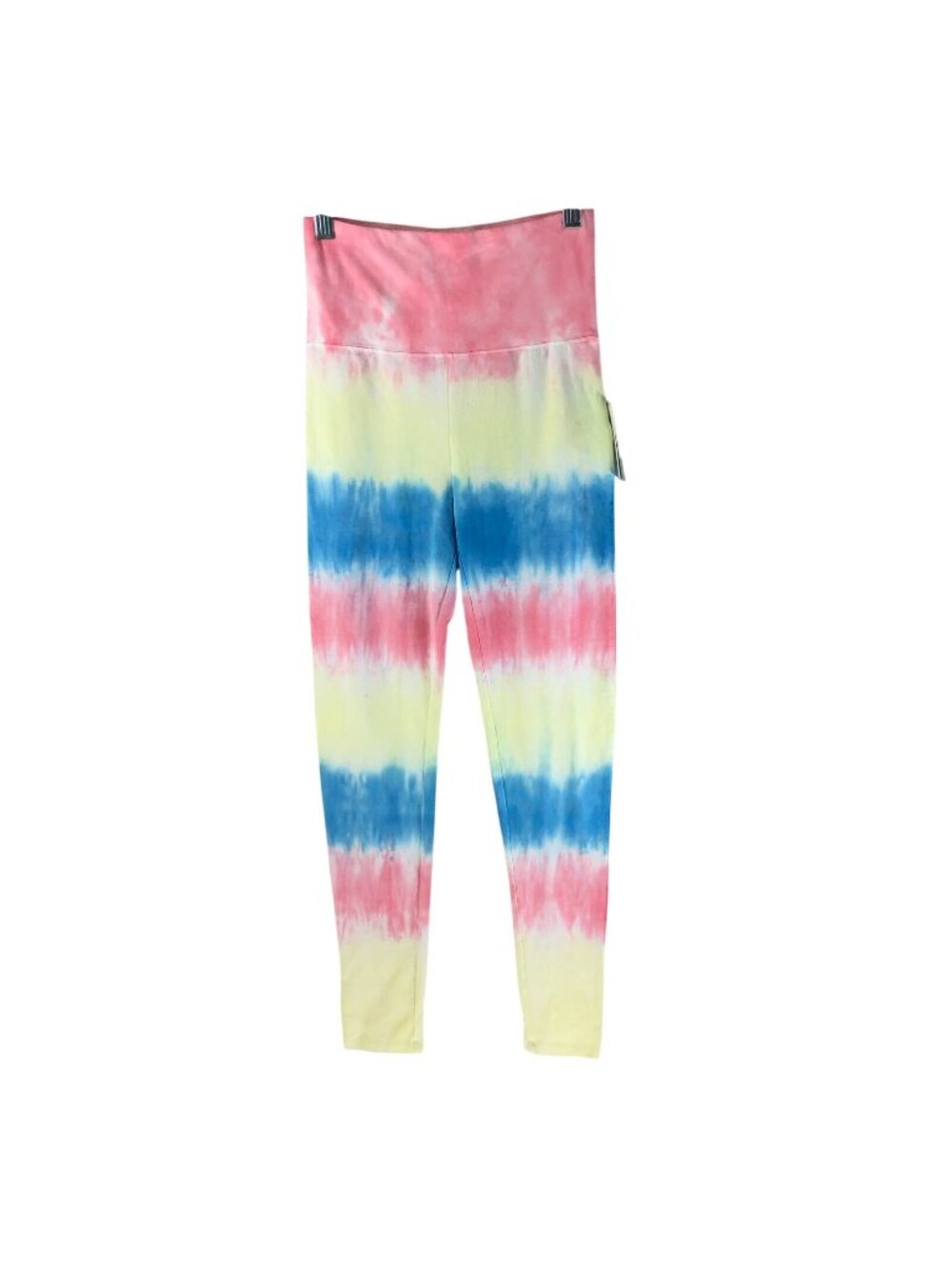 BP Leggings Tie Dye High Waist Pull On Stretch Pink Blue Yellow Size XS
